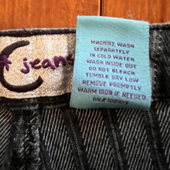 EUC Crest Black with Gray stripes Jeans - Picture 8 of 13